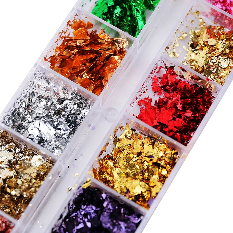 Holographic Nail Foil Flakes Stickers