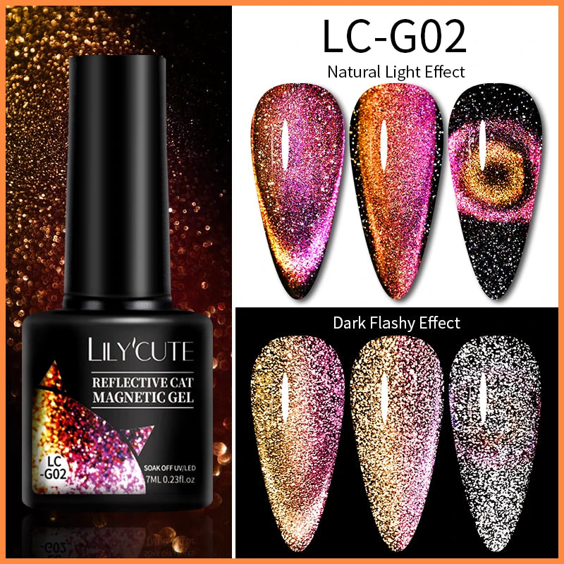 9D Rainbow Reflective Nail Gel Polish