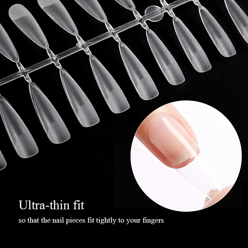 Full Cover Long Fake Nails Extensions