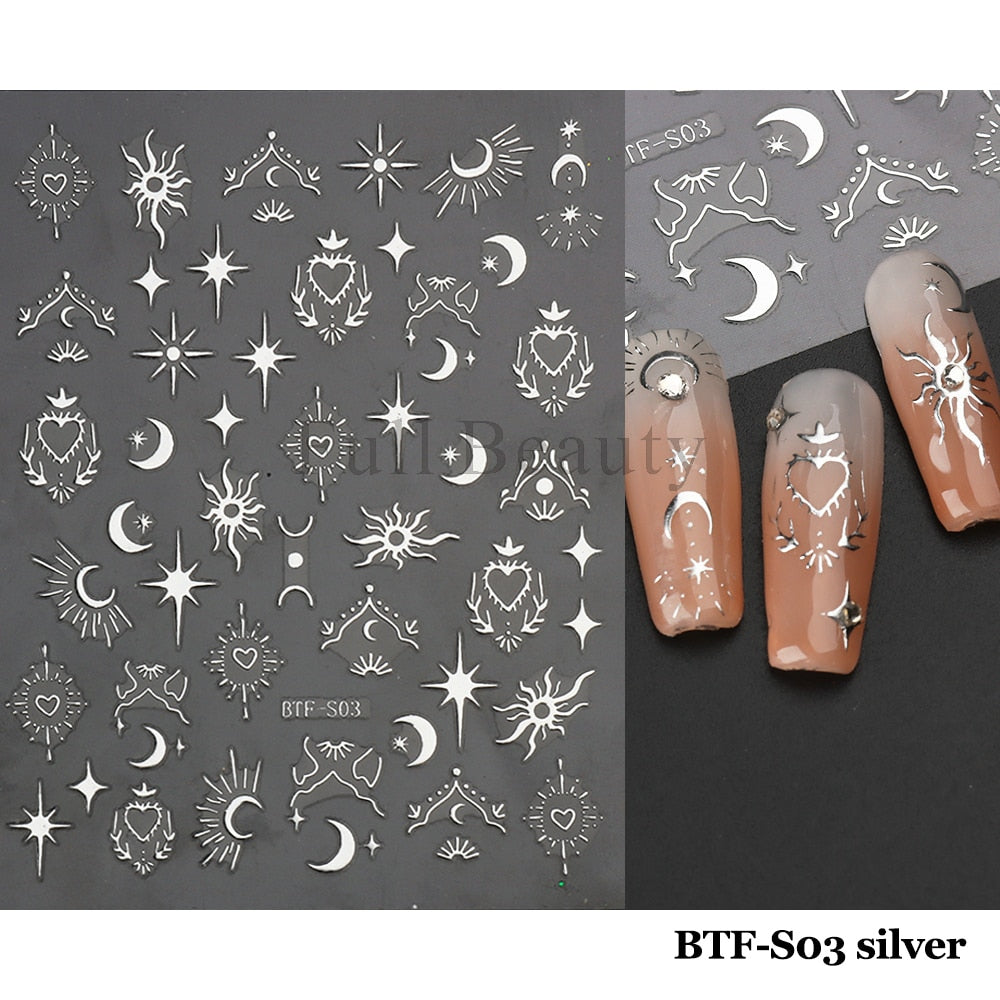 5D Nail Stickers Flowers