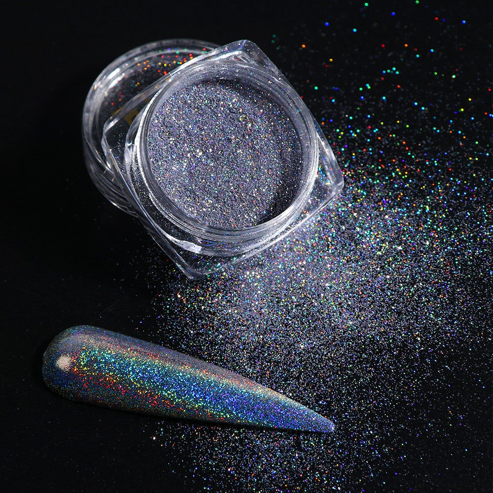 White Chrome Pearl Nail Powder