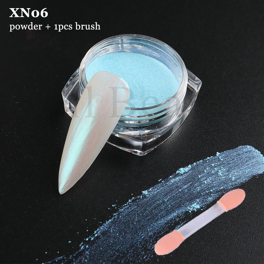 White Chrome Pearl Nail Powder