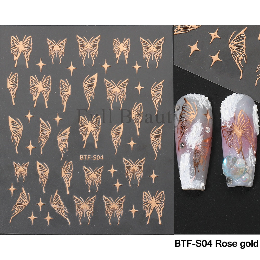 5D Nail Stickers Flowers