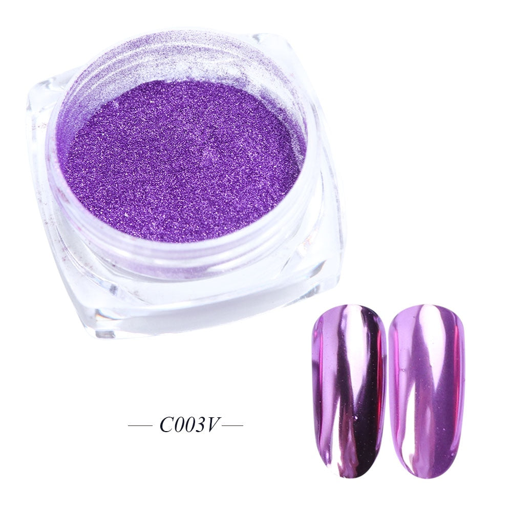 White Chrome Pearl Nail Powder