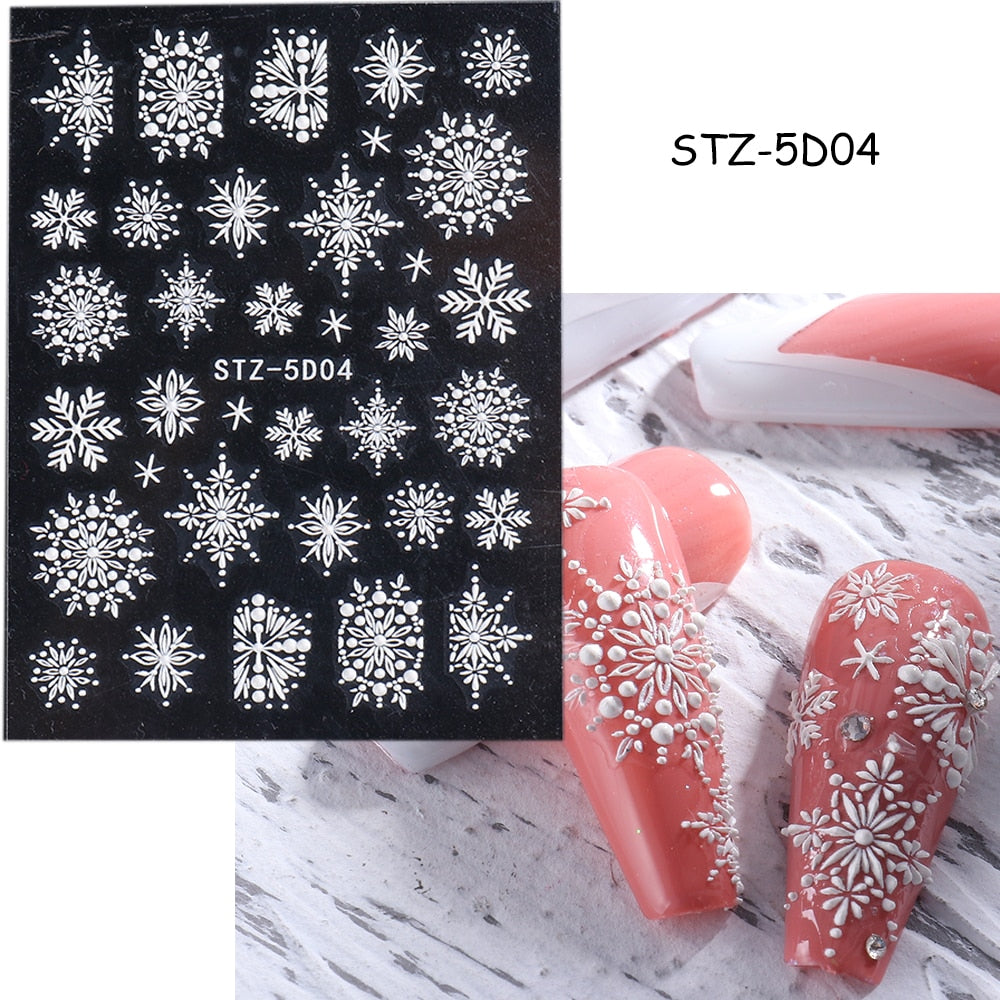 5D Nail Stickers Flowers
