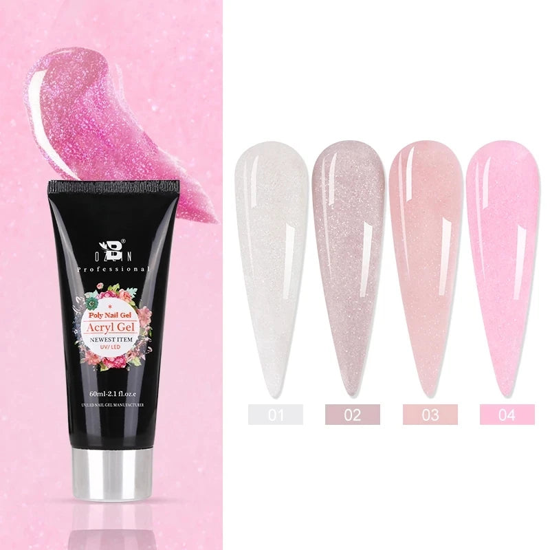 Acrylic Glitter Poly Nail Gel