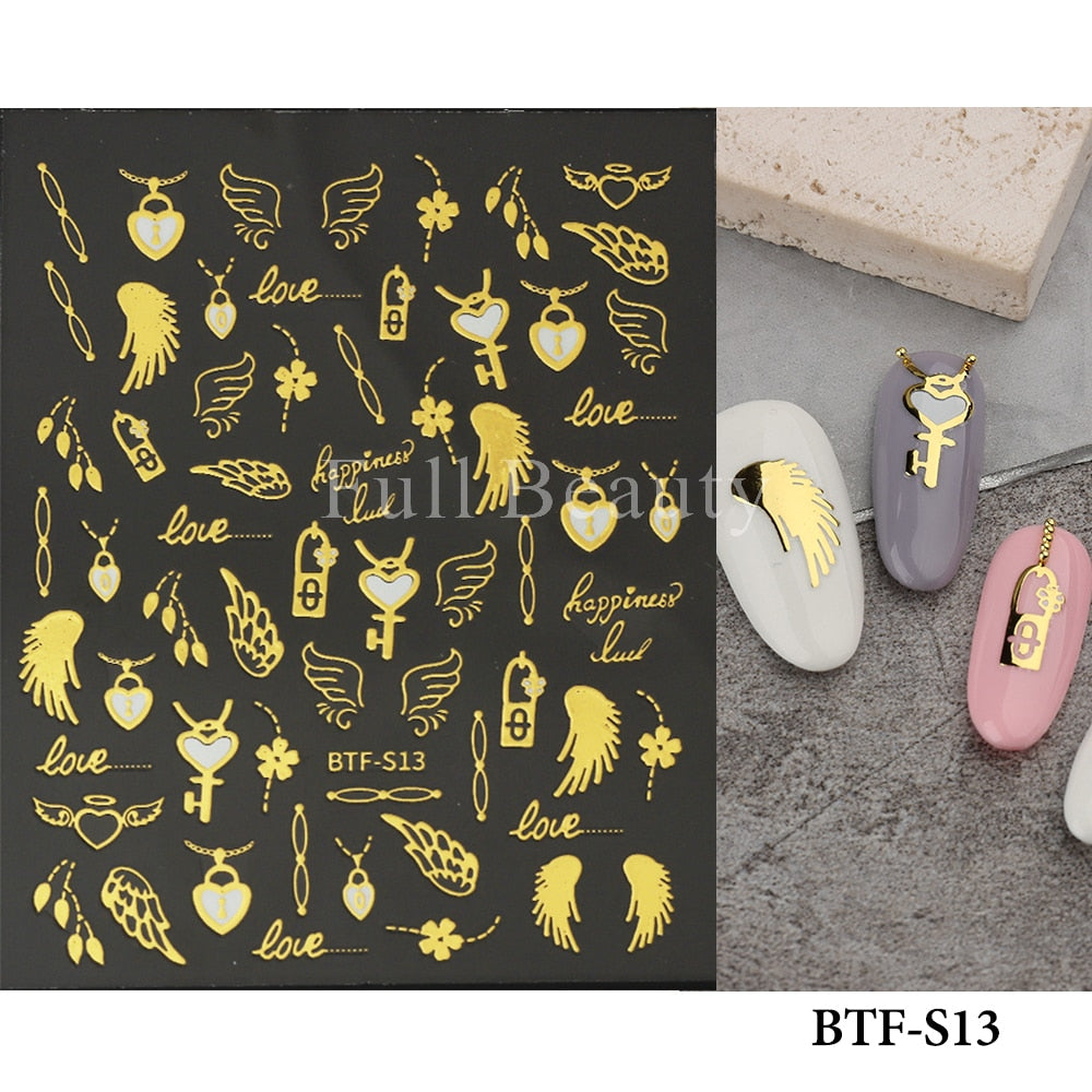 5D Nail Stickers Flowers