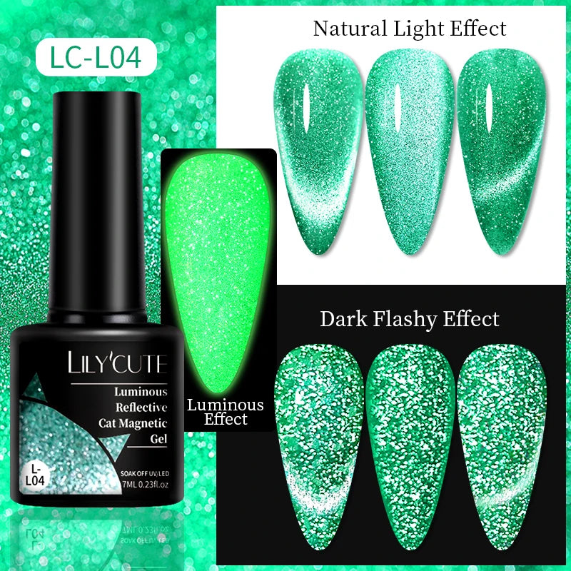 9D Rainbow Reflective Nail Gel Polish