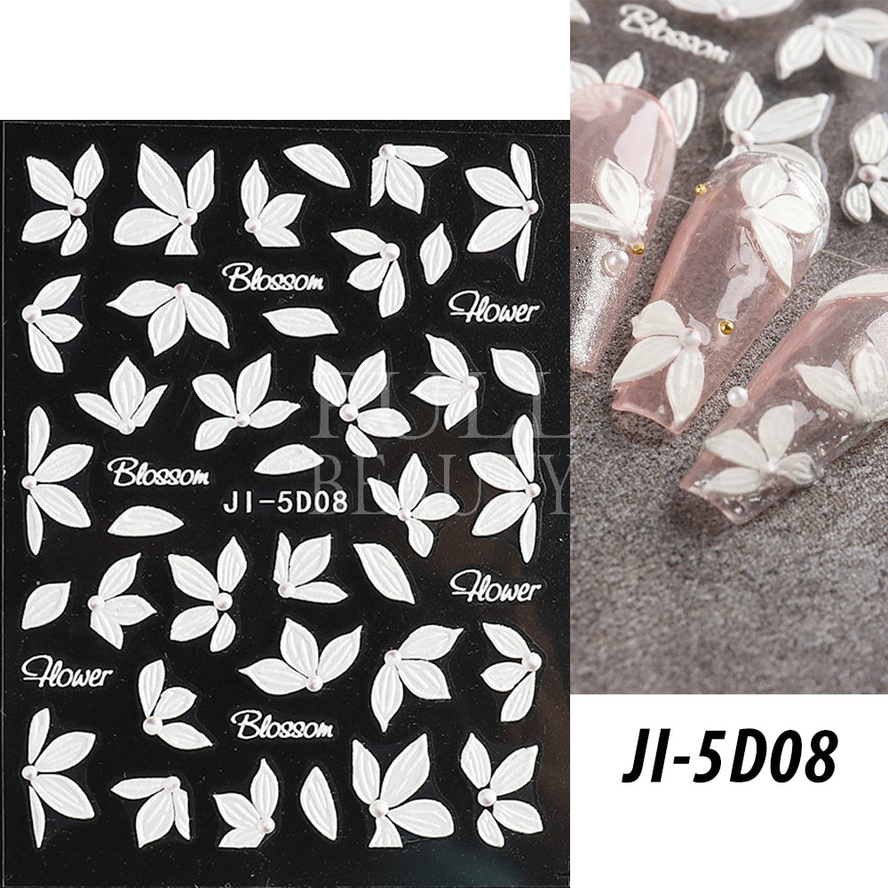 5D Nail Stickers Flowers