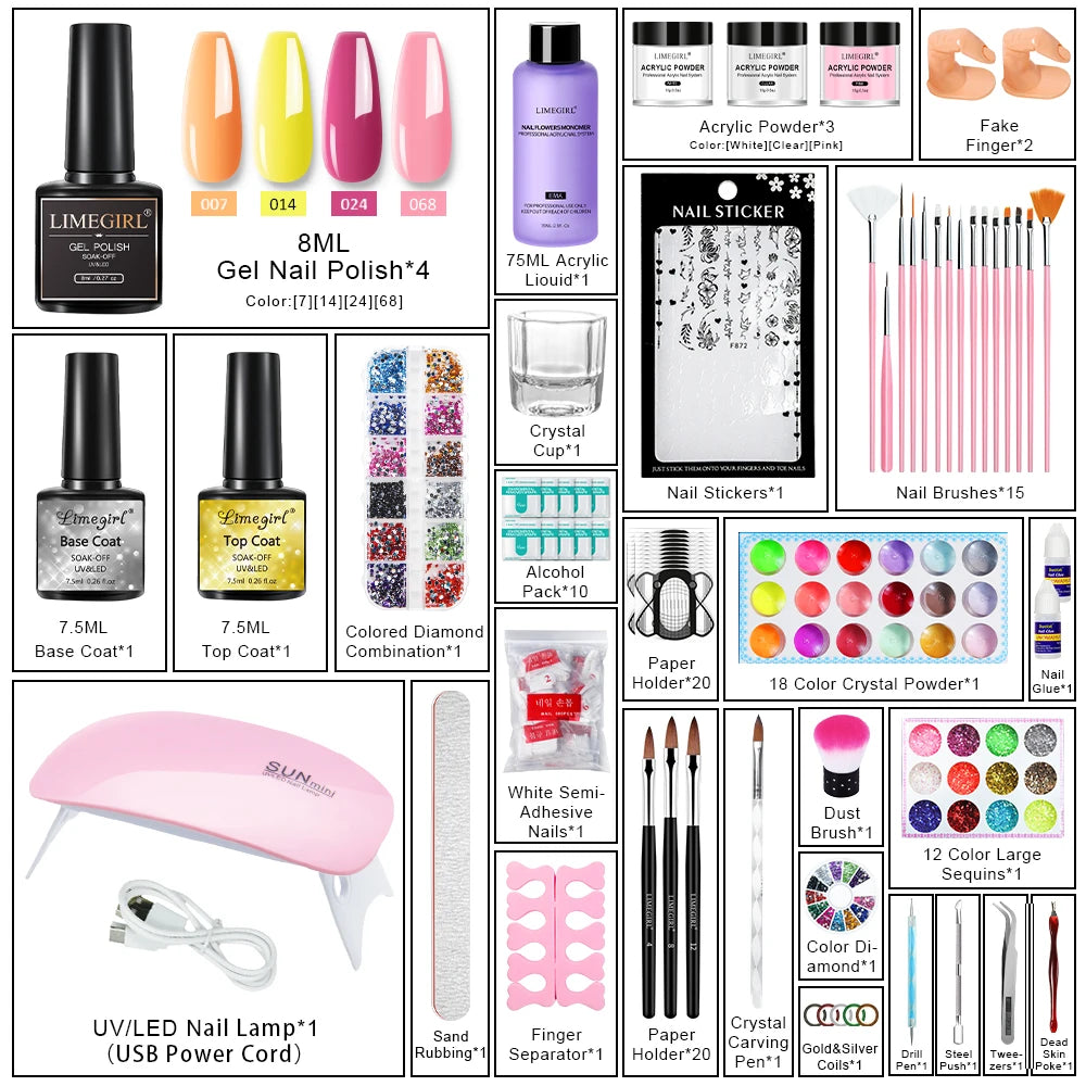 Acrylic nail art professional set