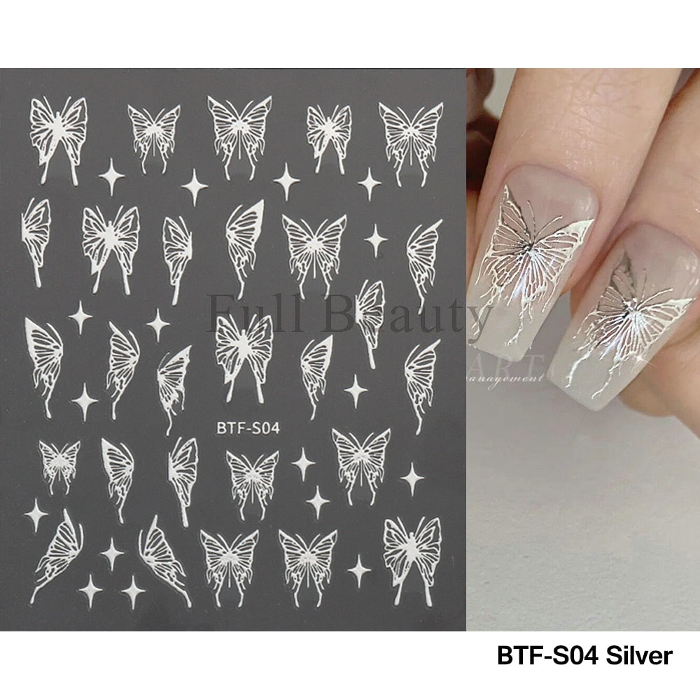5D Nail Stickers Flowers