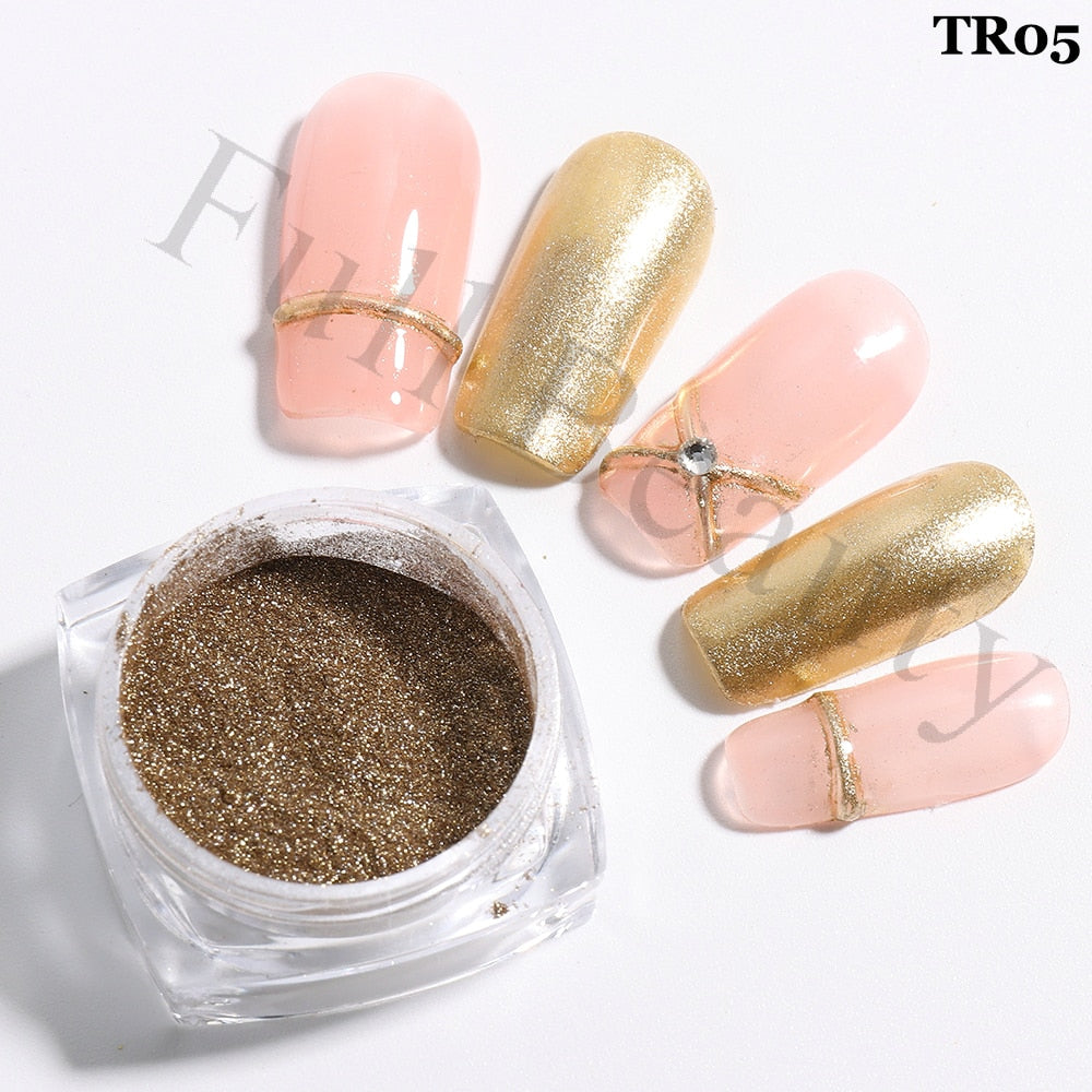 White Chrome Pearl Nail Powder