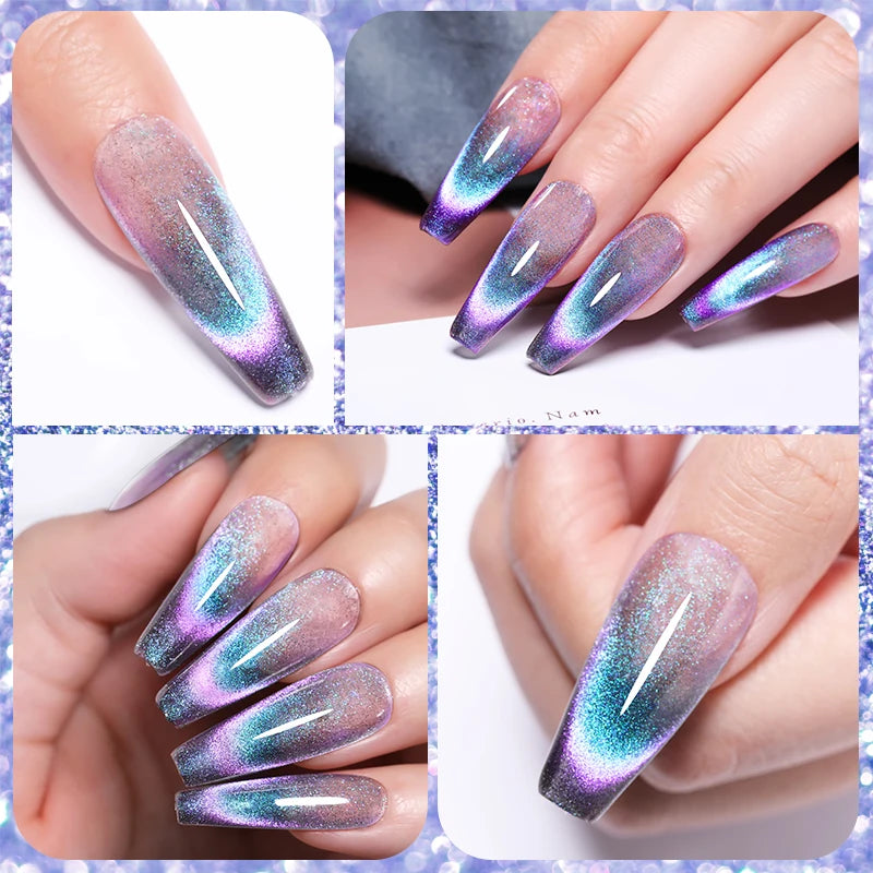 9D Rainbow Reflective Nail Gel Polish
