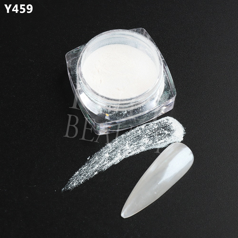 White Chrome Pearl Nail Powder