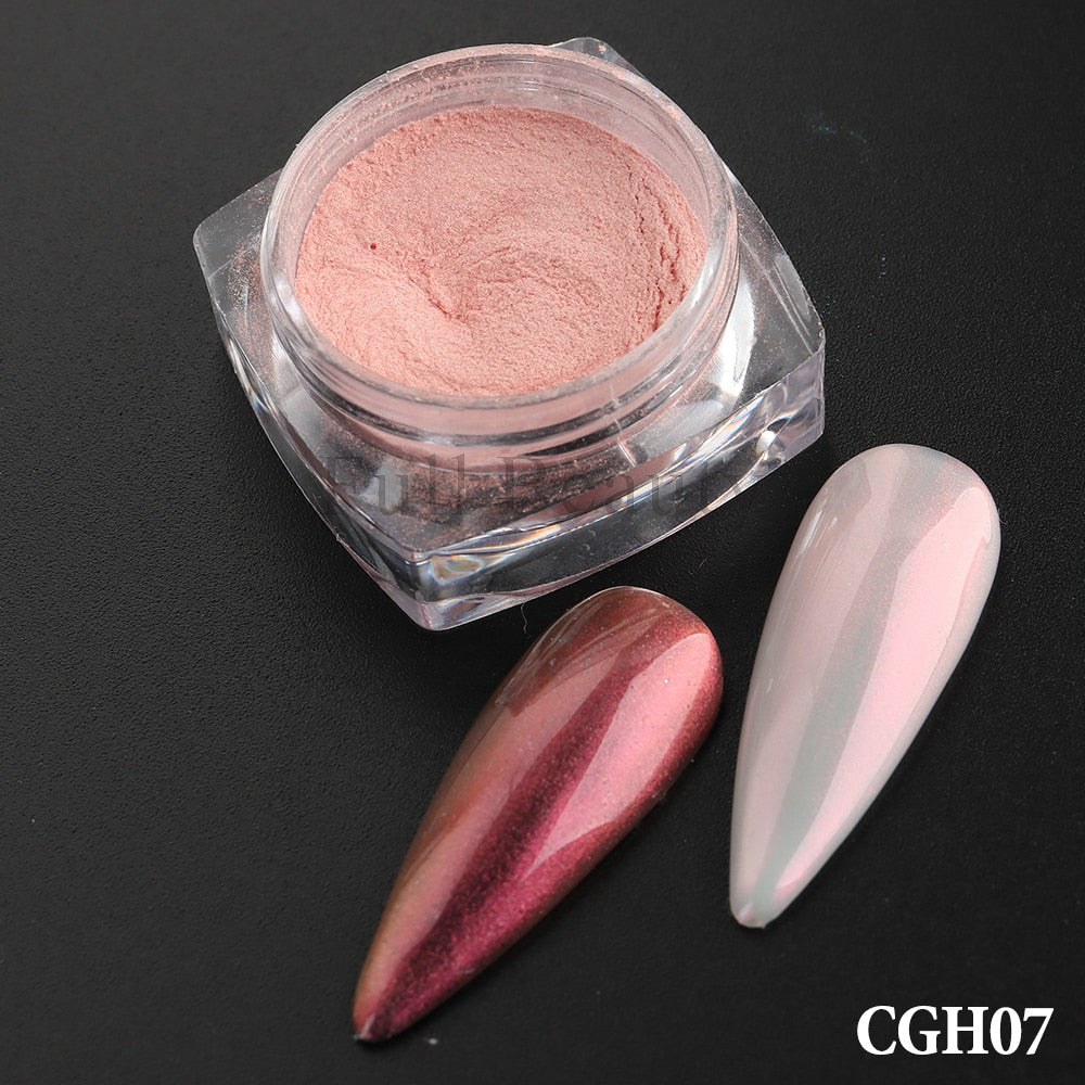 White Chrome Pearl Nail Powder