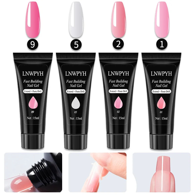 LED Lamp Nail Dryer Semi Permanent Gel Varnish Set