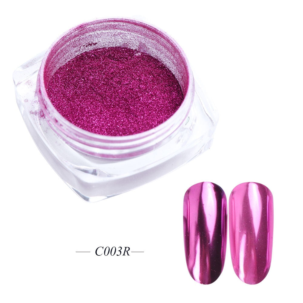 White Chrome Pearl Nail Powder