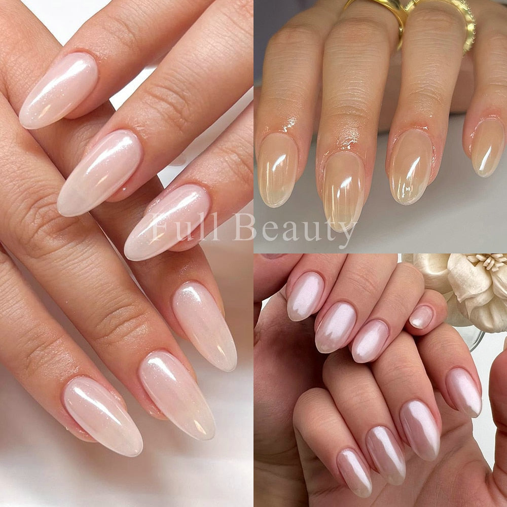 White Chrome Pearl Nail Powder