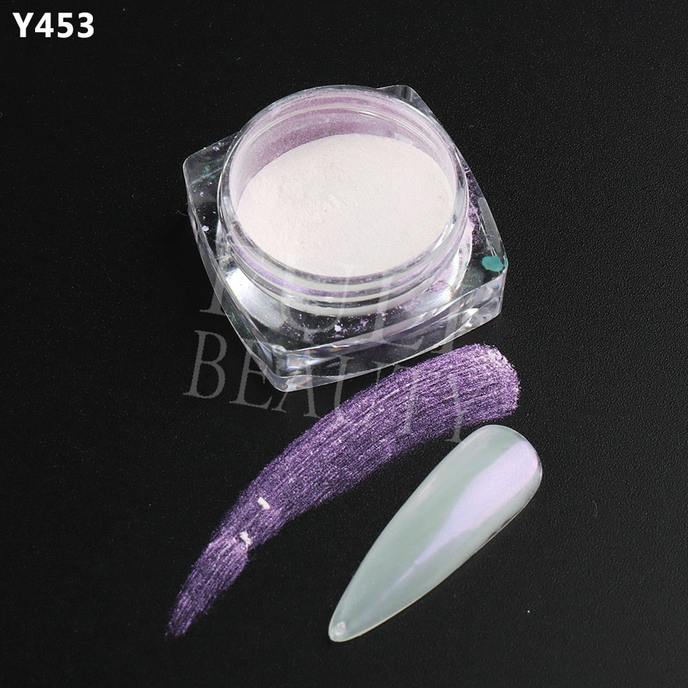 White Chrome Pearl Nail Powder