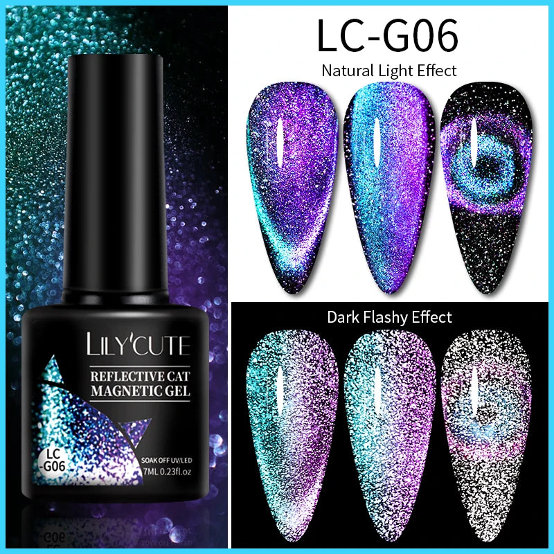 9D Rainbow Reflective Nail Gel Polish