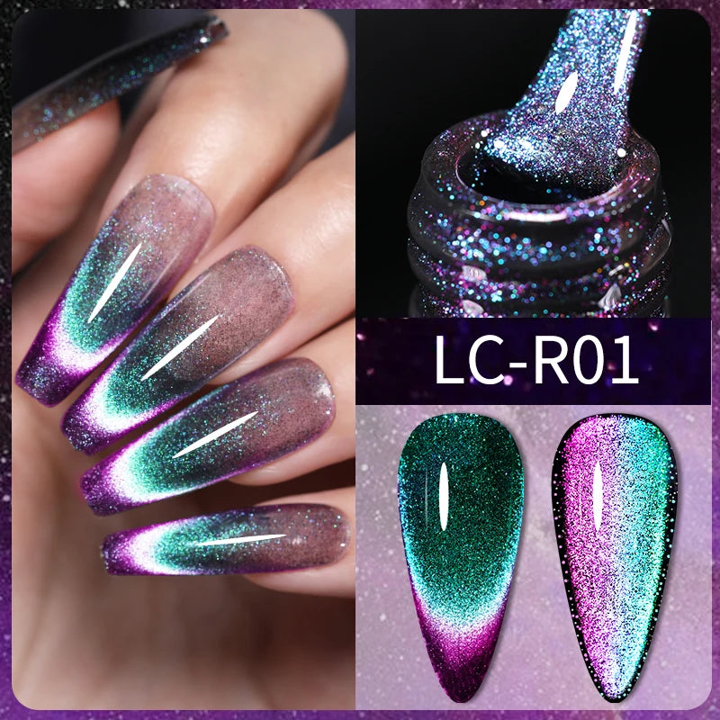 9D Rainbow Reflective Nail Gel Polish