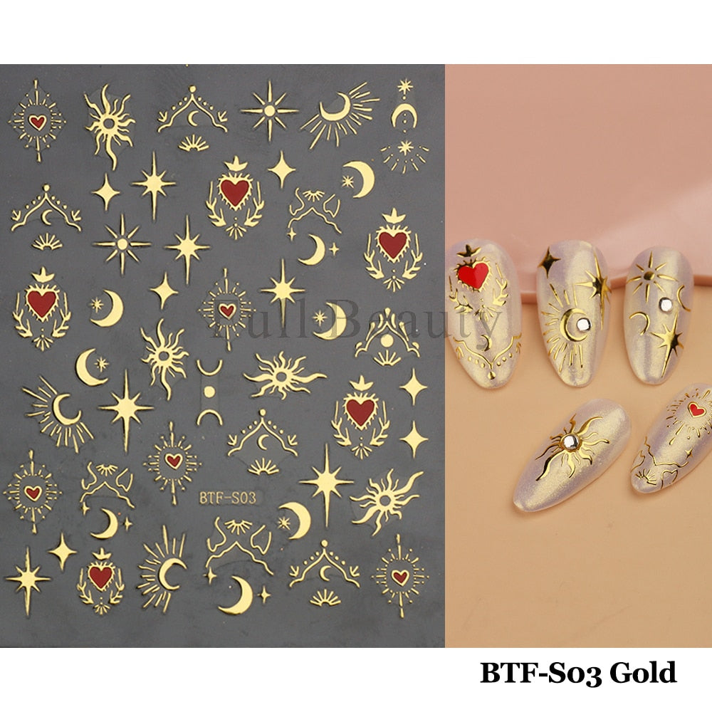 5D Nail Stickers Flowers