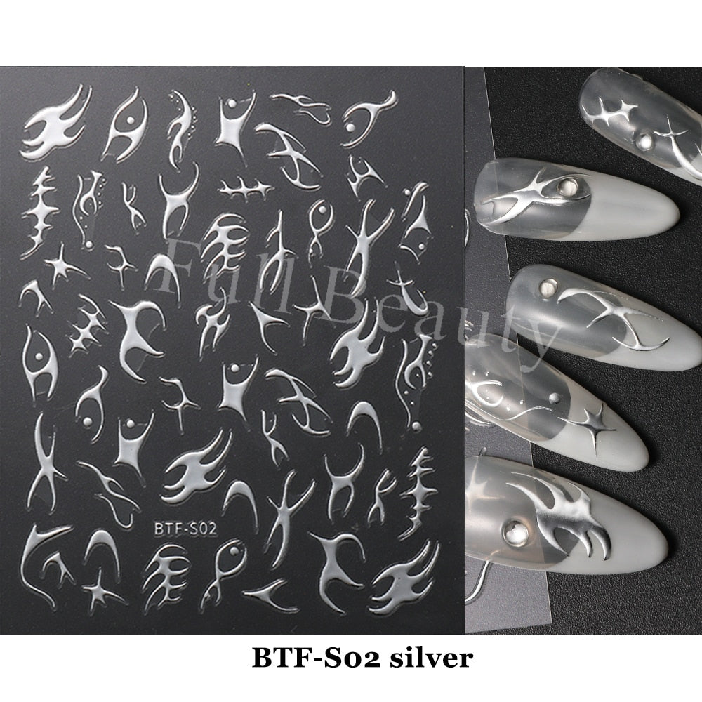 5D Nail Stickers Flowers