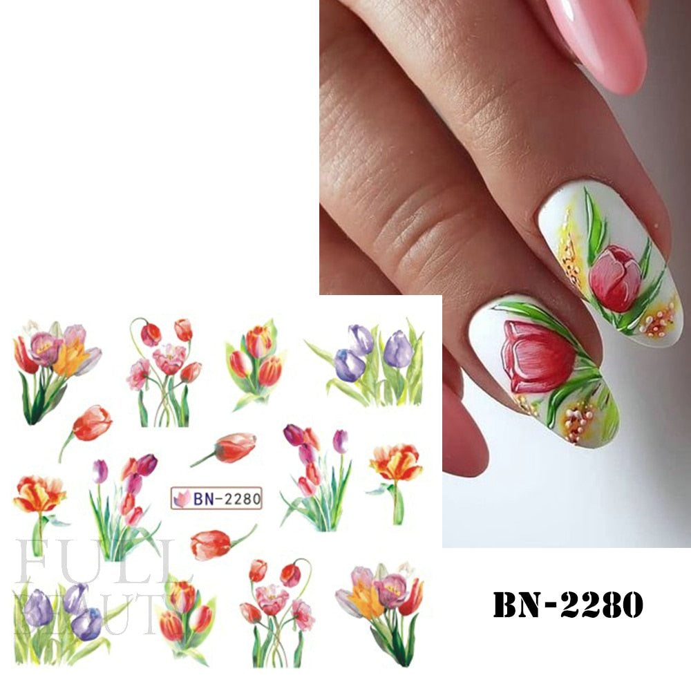 5D Nail Stickers Flowers