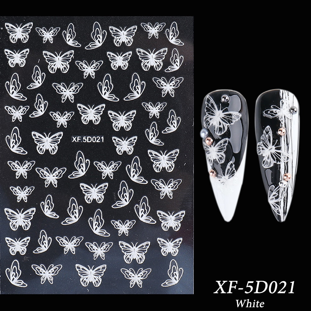 5D Nail Stickers Flowers