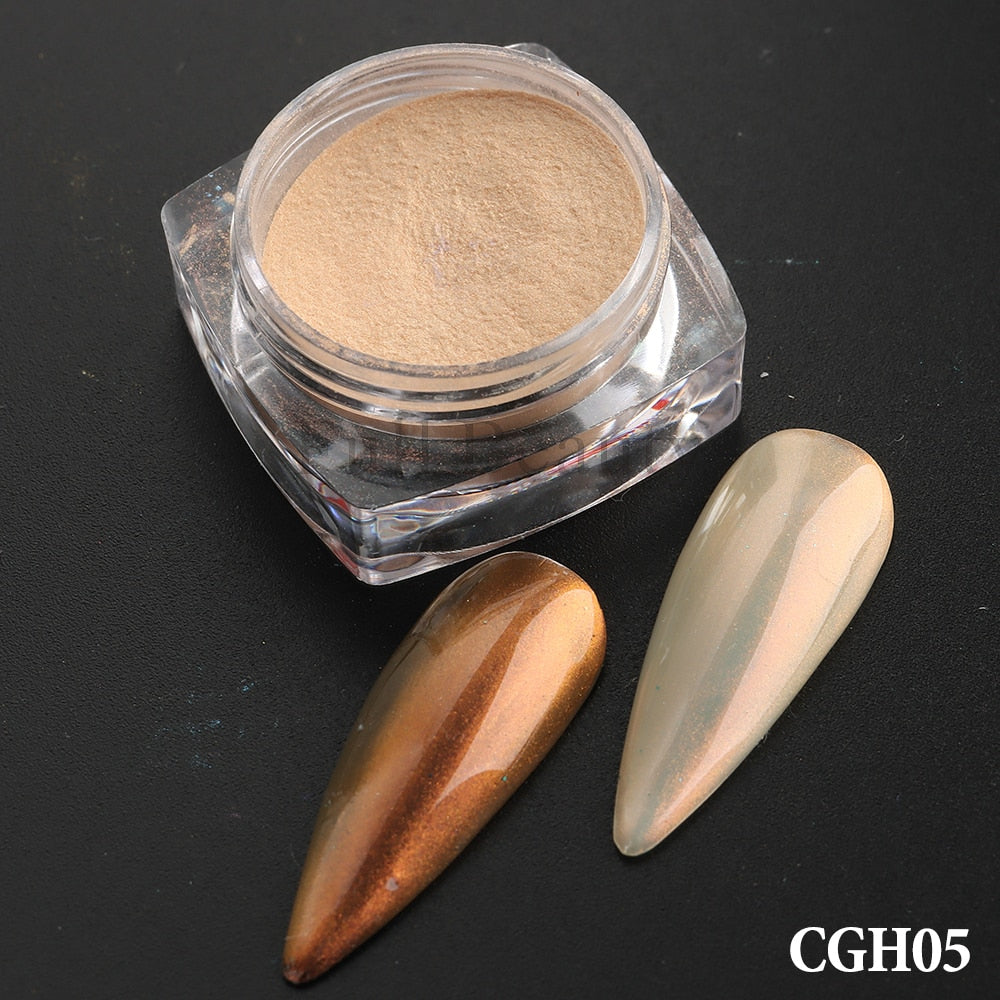 White Chrome Pearl Nail Powder