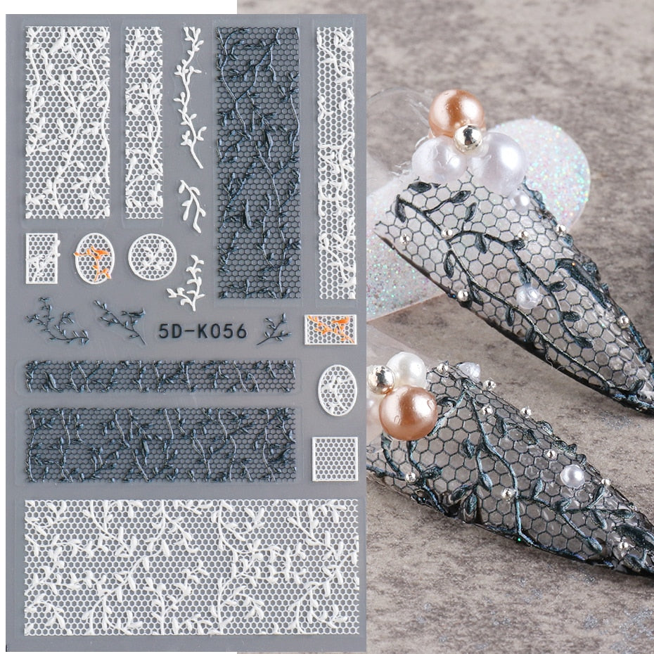 5D Nail Stickers Flowers