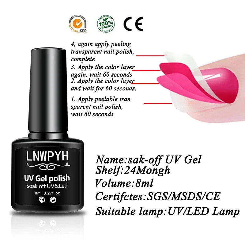 LED Lamp Nail Dryer Semi Permanent Gel Varnish Set