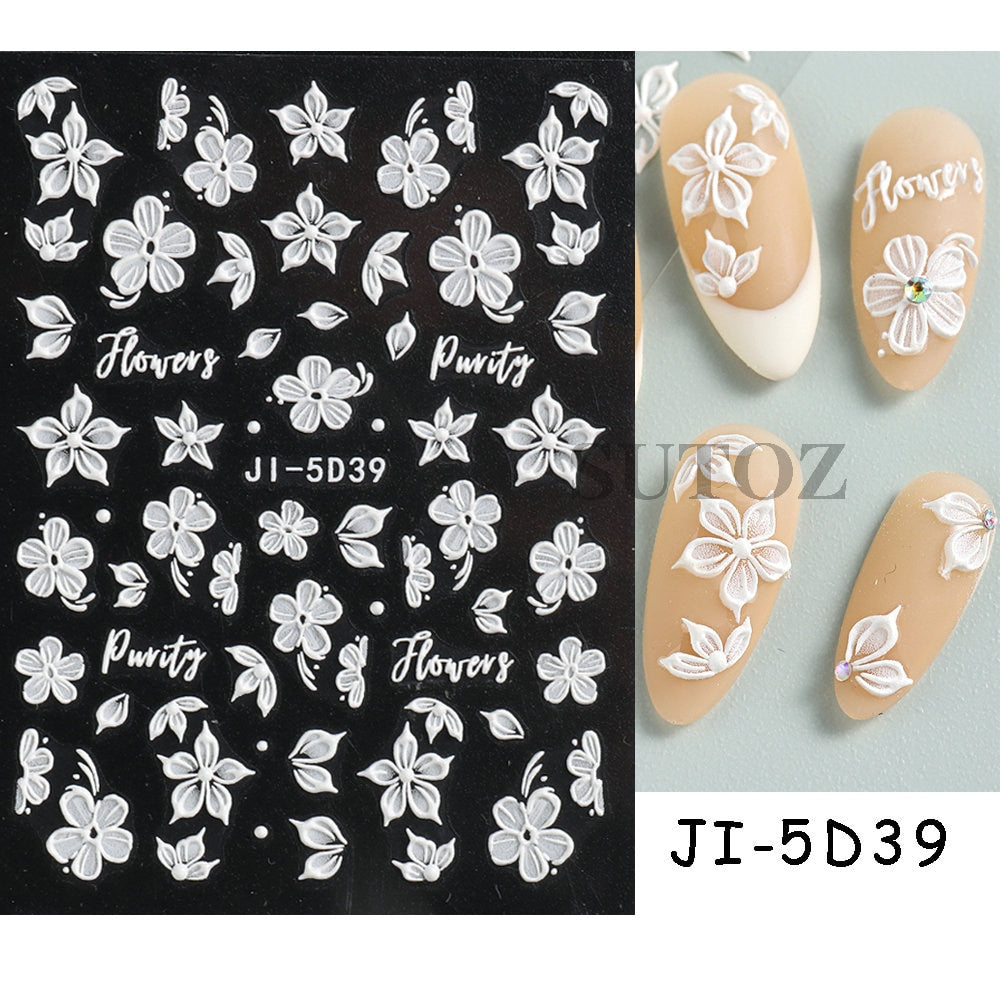 5D Nail Stickers Flowers