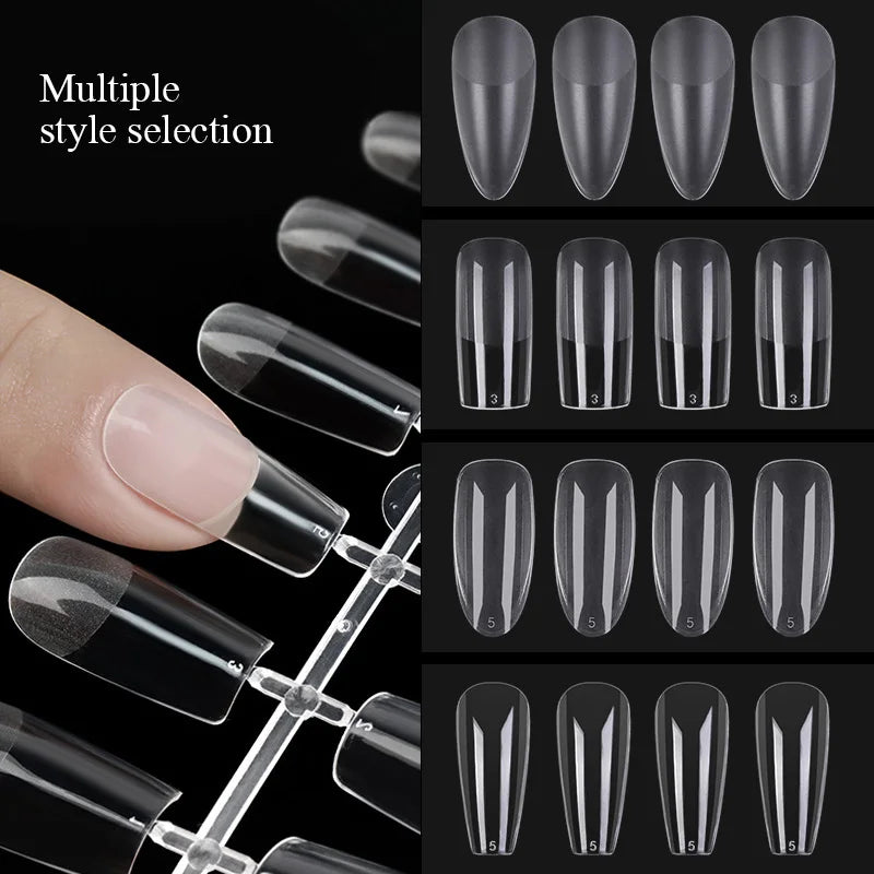 Full Cover Long Fake Nails Extensions