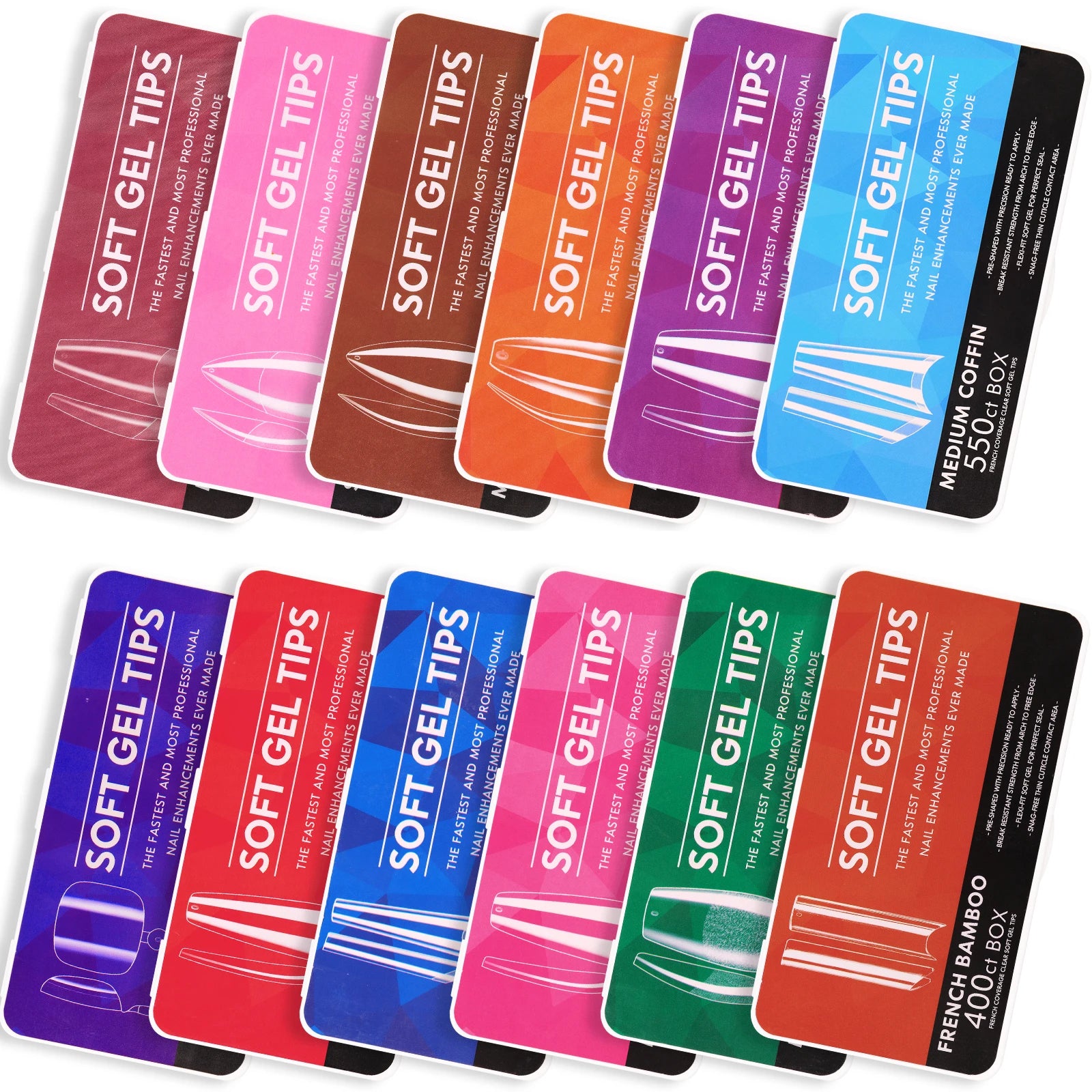 Acrylic Long Fake Nails Capsules