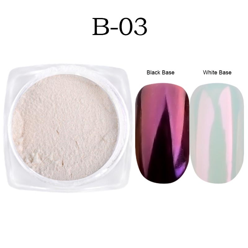 White Chrome Pearl Nail Powder