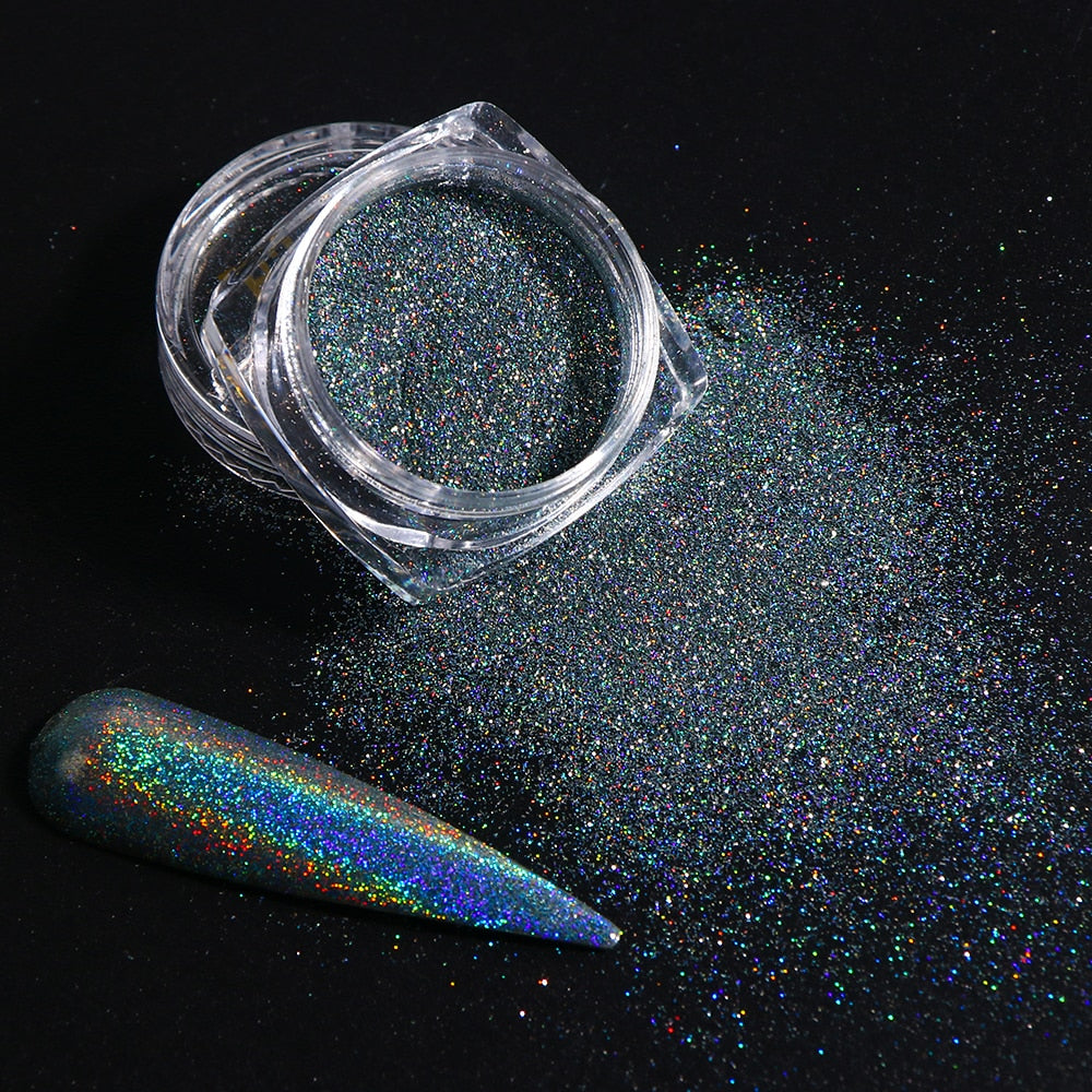 White Chrome Pearl Nail Powder