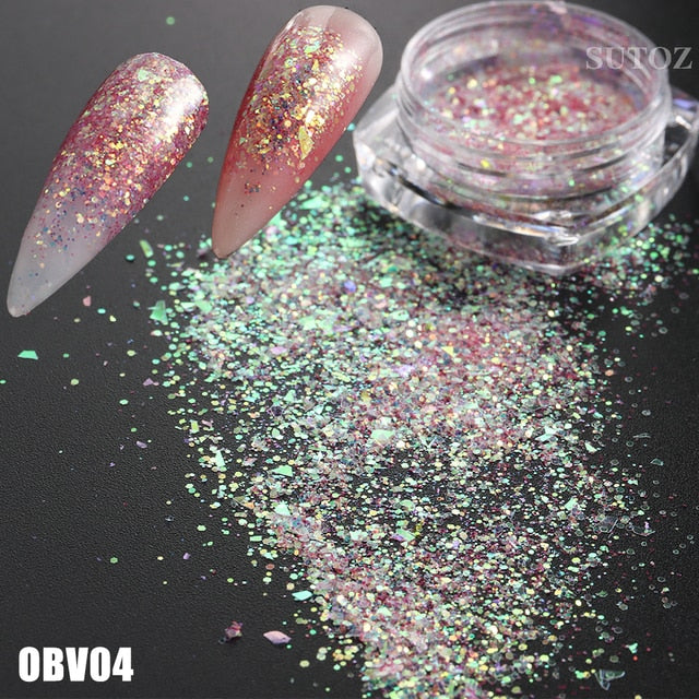 White Chrome Pearl Nail Powder