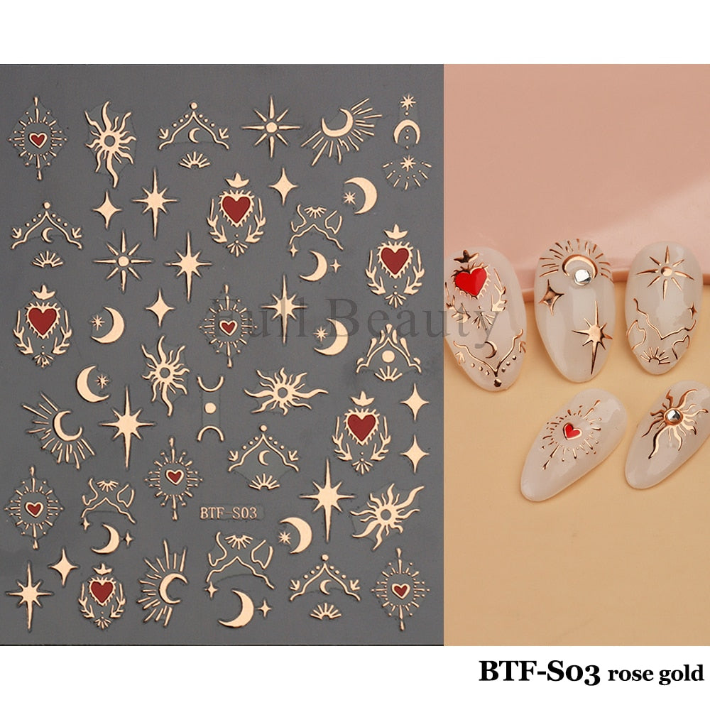 5D Nail Stickers Flowers