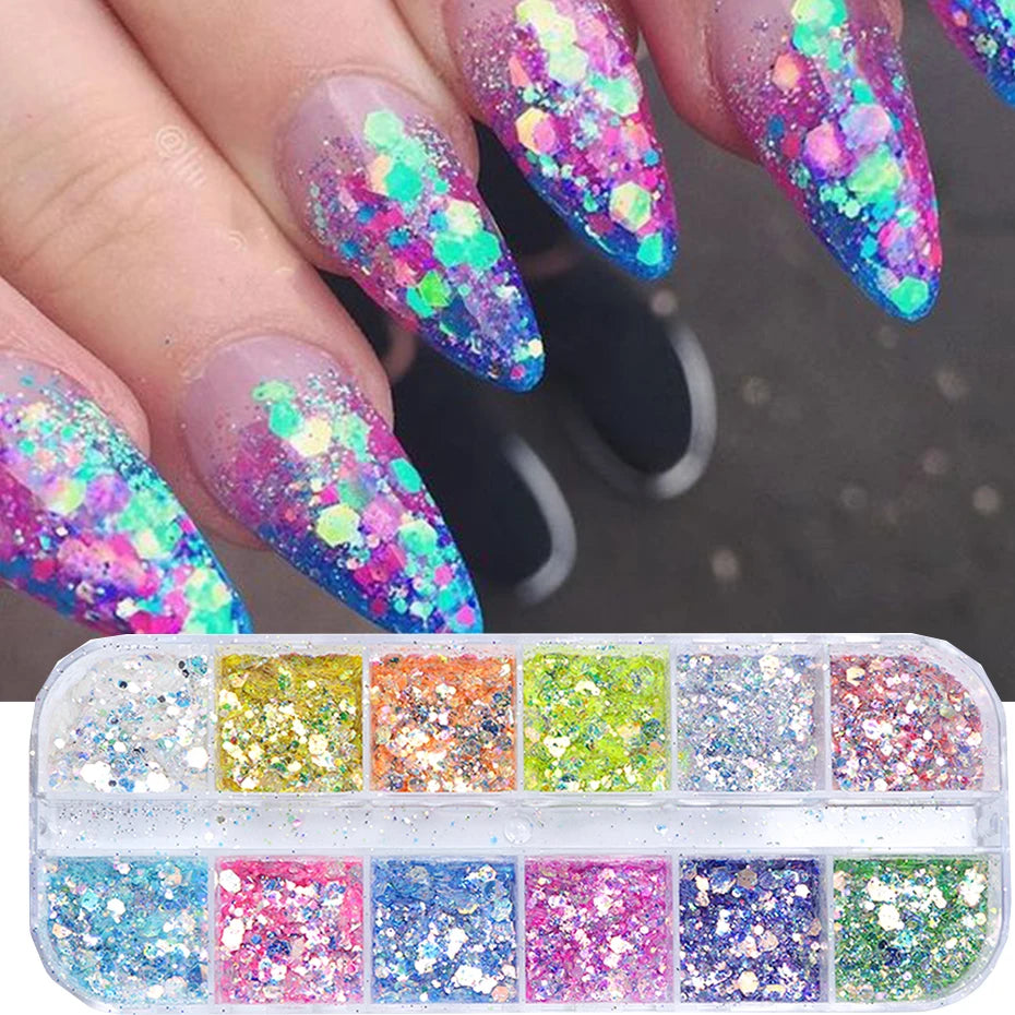 Flakes Nail Art Powder Gel Polish Manicure Accessories