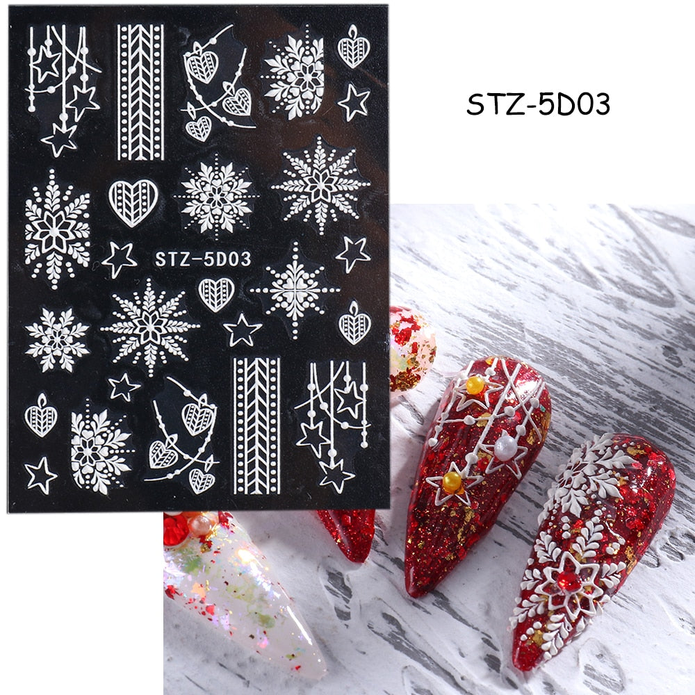 5D Nail Stickers Flowers