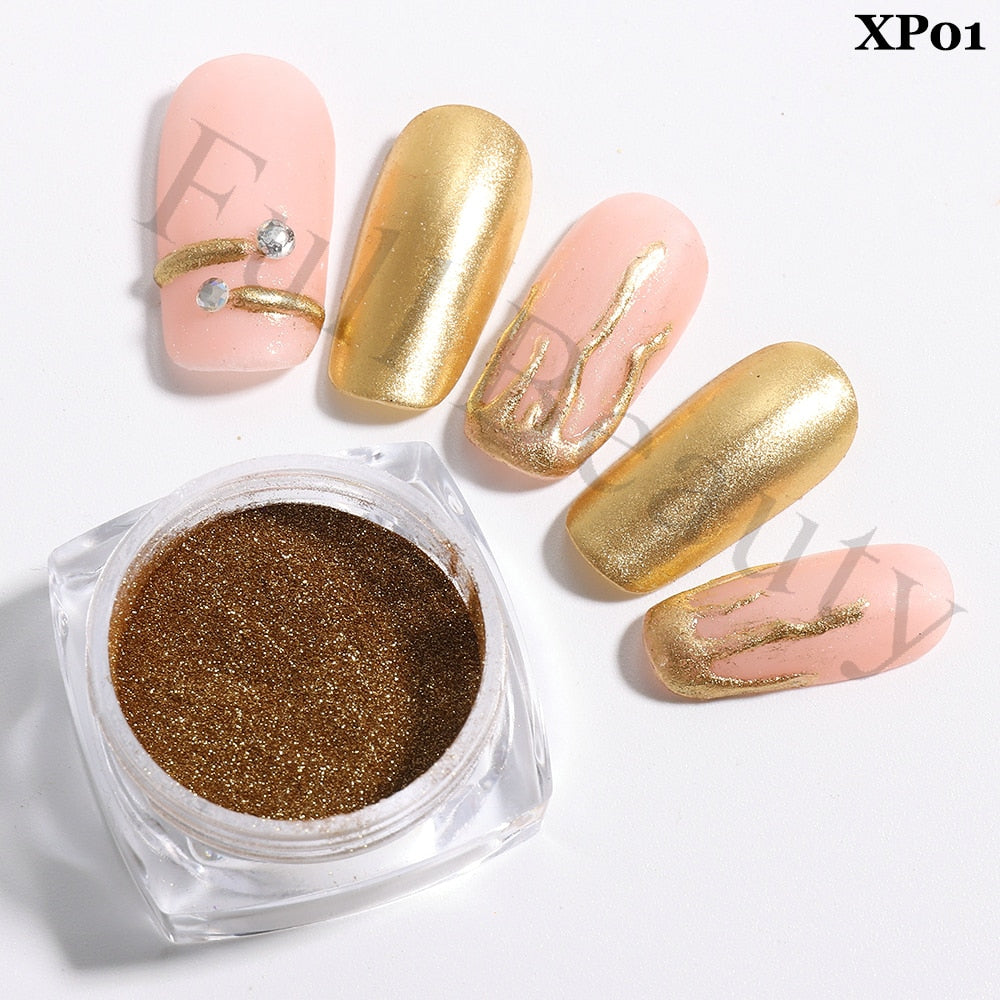 White Chrome Pearl Nail Powder