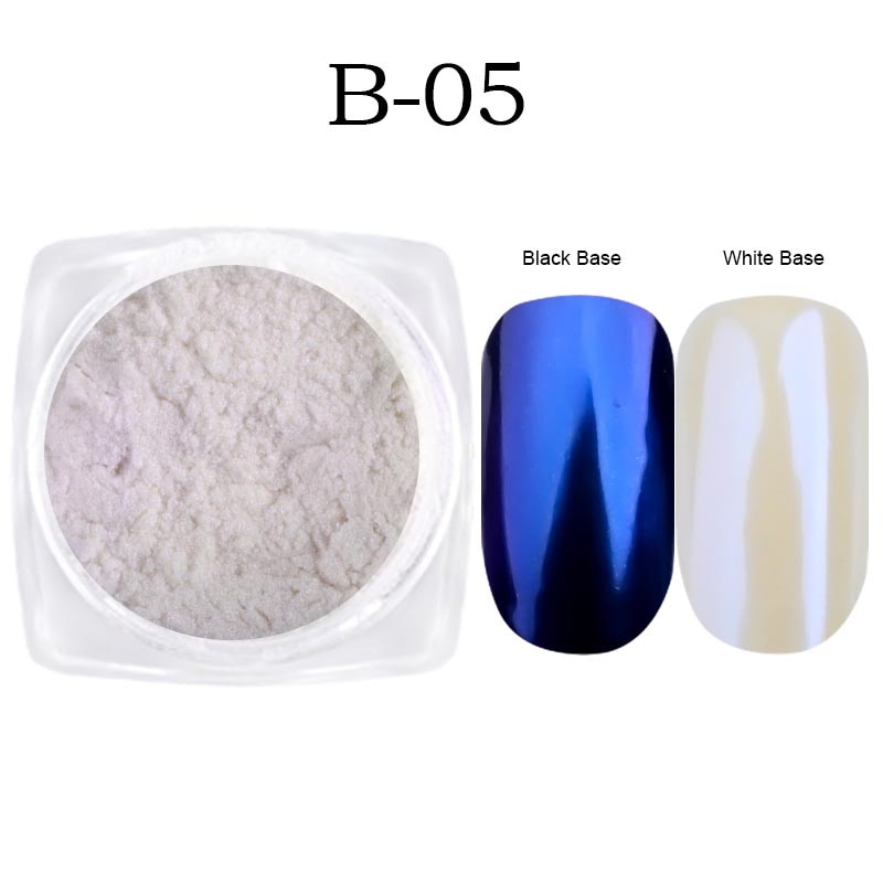 White Chrome Pearl Nail Powder