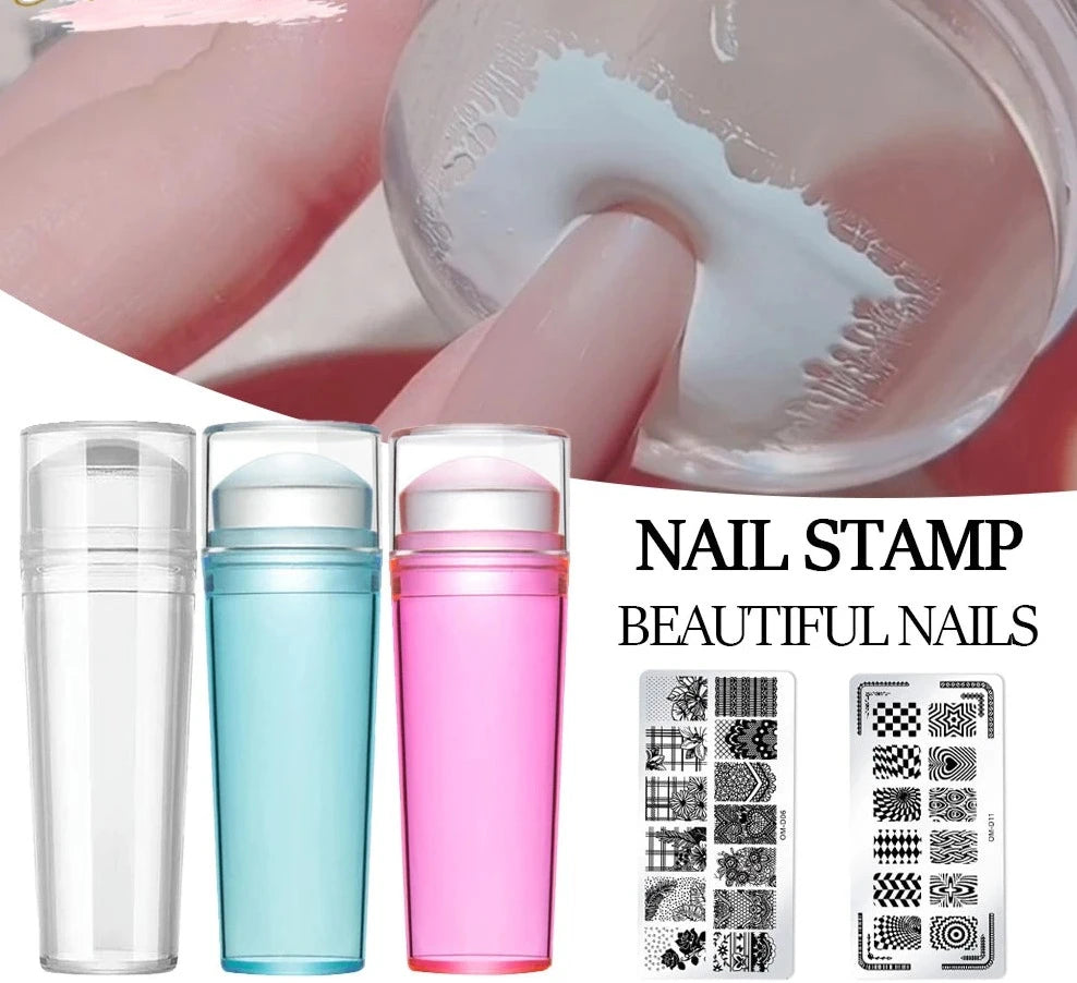 Transparent Nail Stamper With Scraper