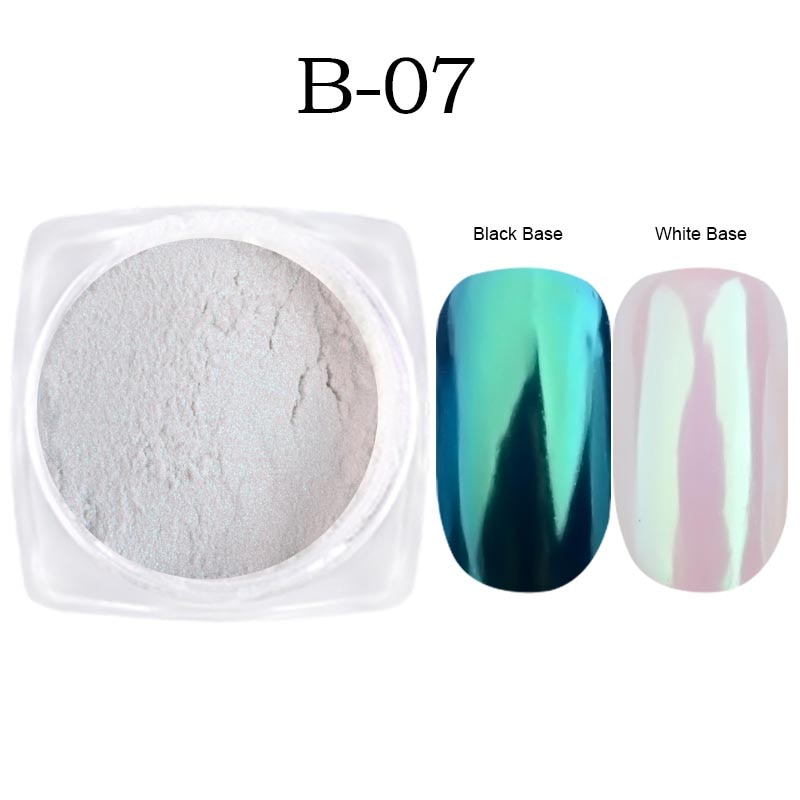 White Chrome Pearl Nail Powder