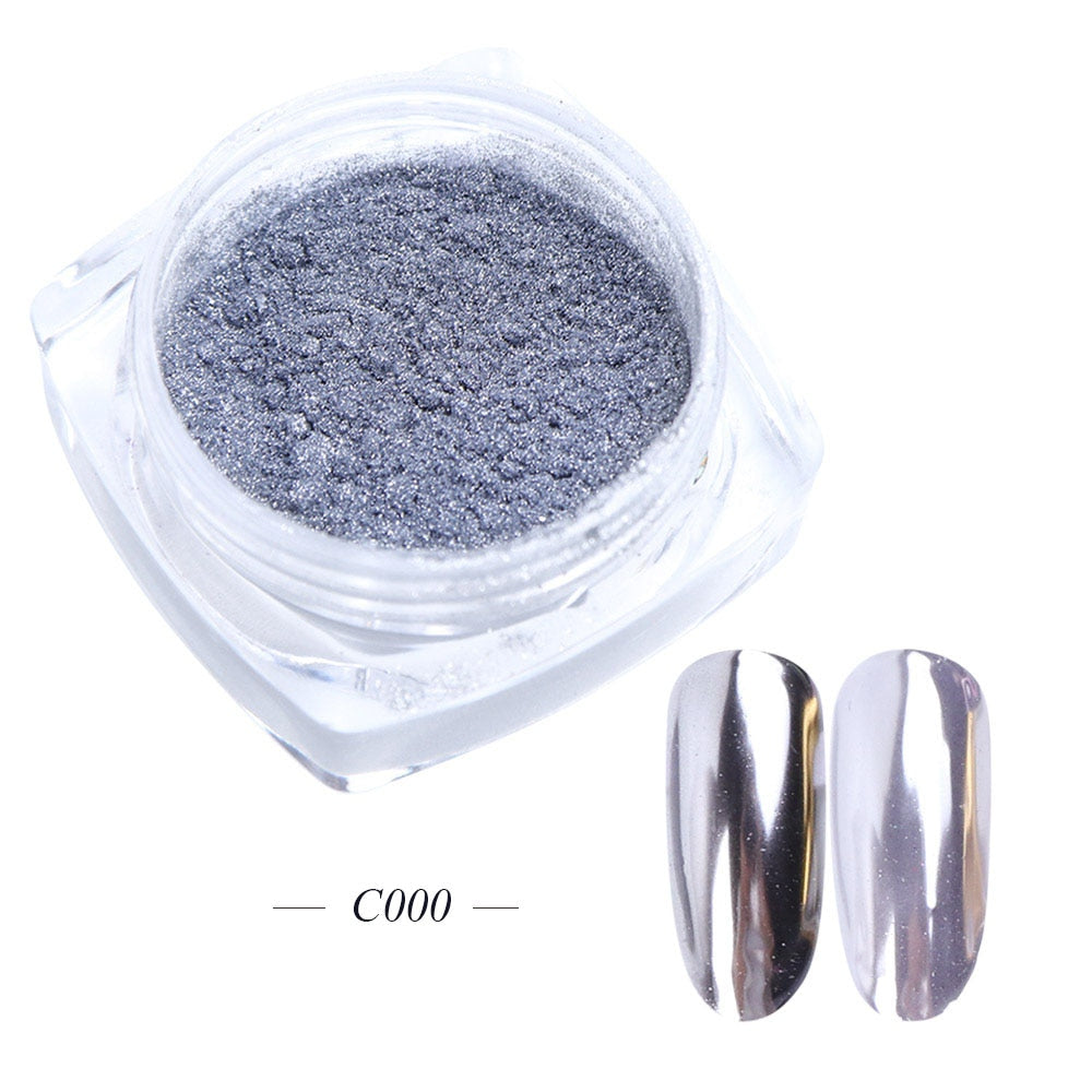 White Chrome Pearl Nail Powder