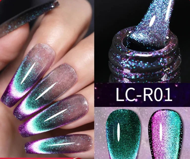 9D Rainbow Reflective Nail Gel Polish