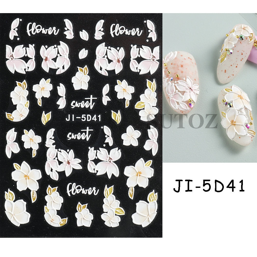 5D Nail Stickers Flowers