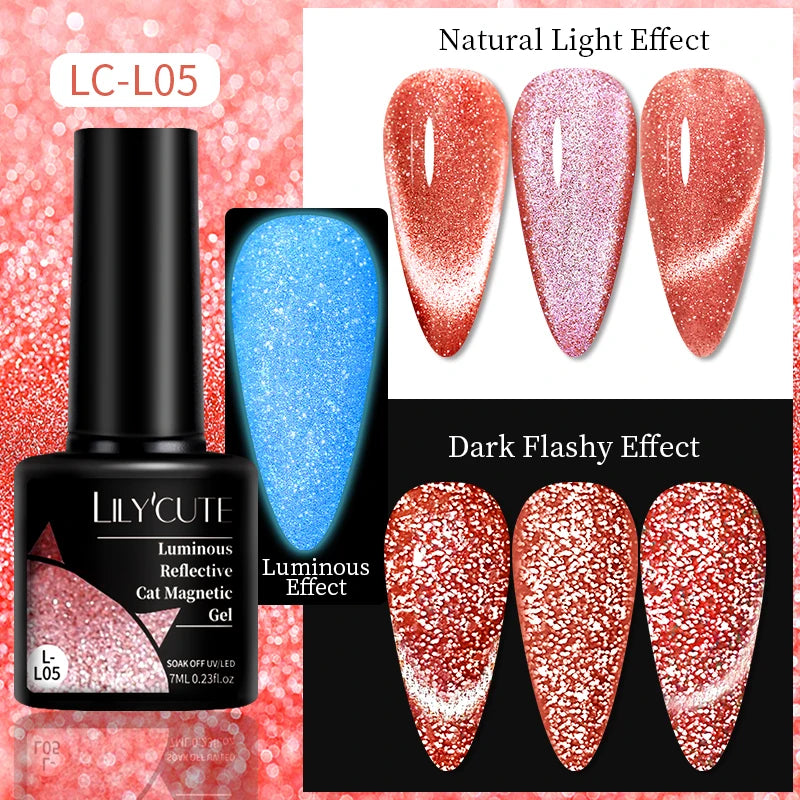 9D Rainbow Reflective Nail Gel Polish