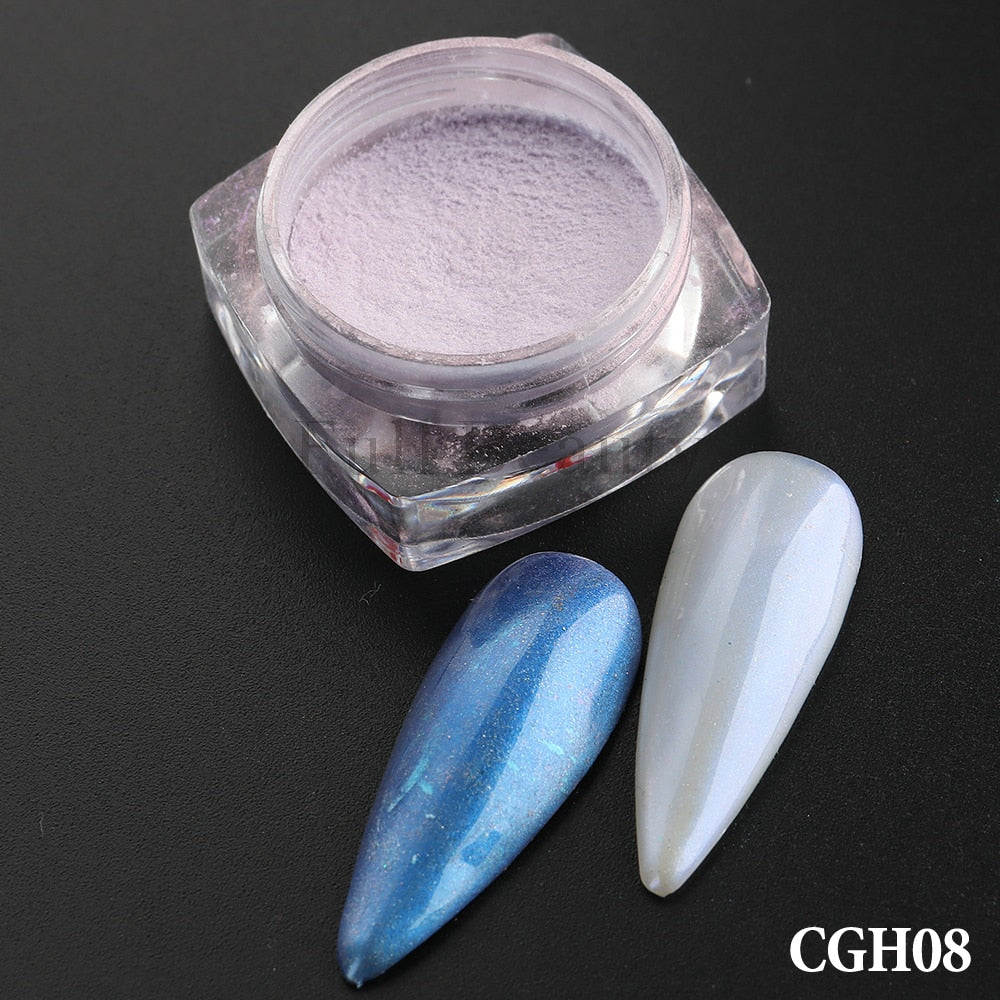 White Chrome Pearl Nail Powder